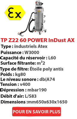 Aspirateur POWER InDust AX 60 TP Z22